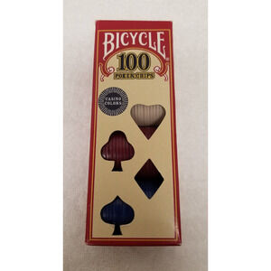 Vintage BICYCLE 100 Poker Chips item#323